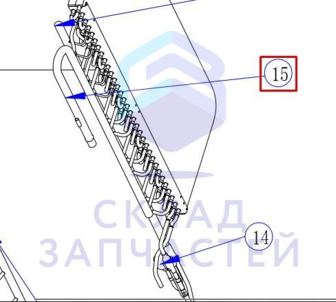 Газовая труба в сборе для Haier AV10NMMEUA (AA99W0E2900)