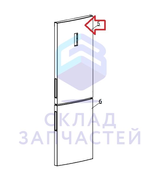 0060849260T Haier оригинал, Дверь