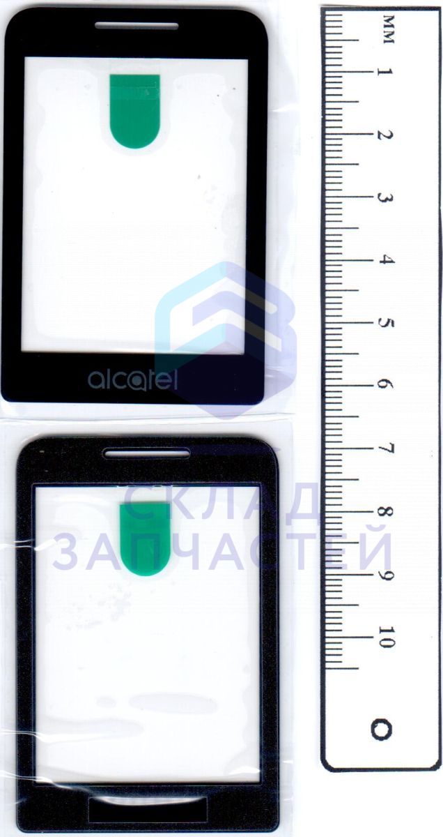 Защитносто стекло дисплея (цвет - black) для Alcatel 2003D