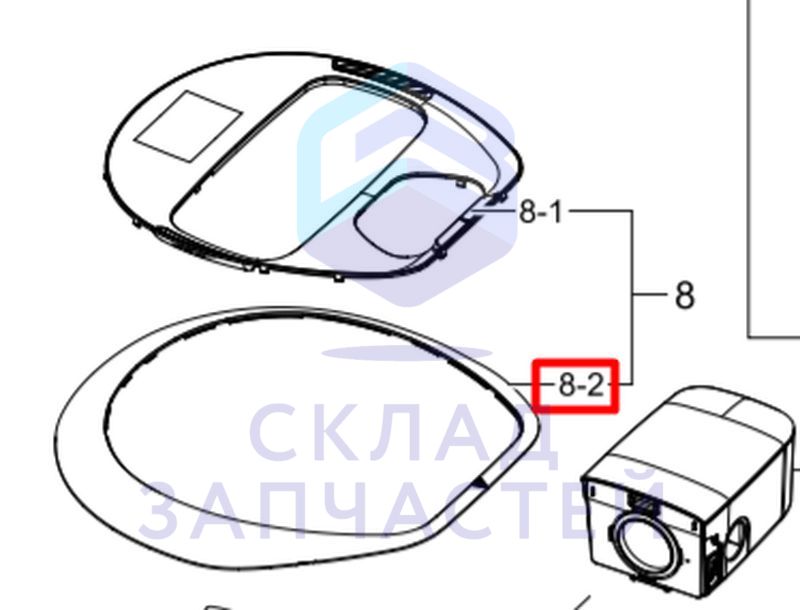 Панель управления в сборе, ABS, HG-0760GP, для Samsung SR20M707PWD