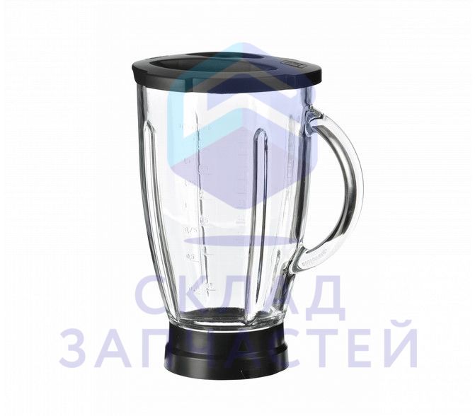 Стеклянный стакан блендера с пластиковым основанием для Bosch MUM86R1/01