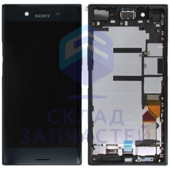 Дисплей в сборе с сенсорным стеклом (тачскрином) и передней панелью (цвет - Black) для Sony G8142
