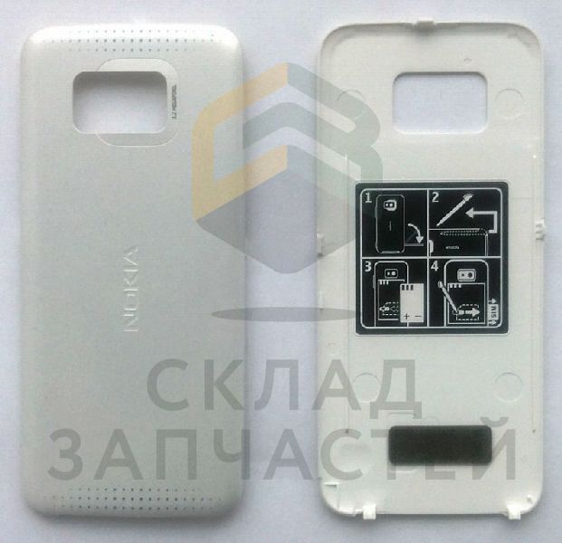 Крышка АКБ (White-Blue) для Nokia 5530