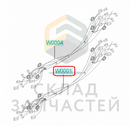 Провод/кабель в сборе для Samsung WF7522S9R