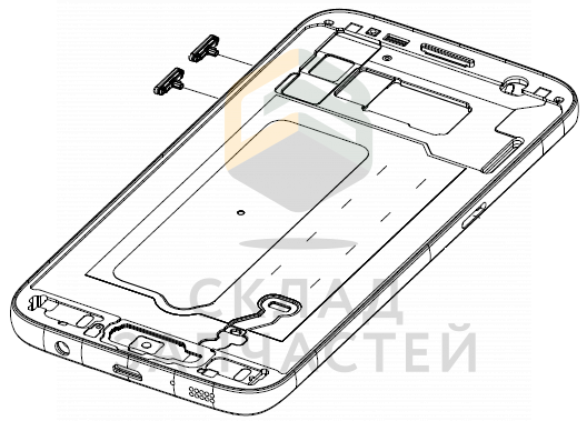 Задняя часть корпуса в сборе (Silver) для Samsung SM-G930X