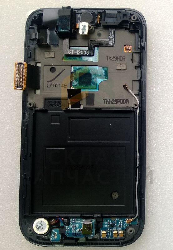 Передняя панель в сборе с сенсорным стеклом (тачскрином) и дисплеем (lcd) (Midnight Black) для Samsung GT-I9003
