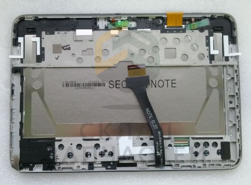 Дисплей (lcd) в сборе с сенсорным, кнопками громкости, заглушками разема карты памяти и SIM (Deep Gray) для Samsung GT-N8000 GALAXY Note 10.1