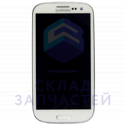 Дисплей (lcd) в сборе с сенсорным стеклом (тачскрином) и передней панелью (White) для Samsung GT-I9305 Galaxy S3 LTE
