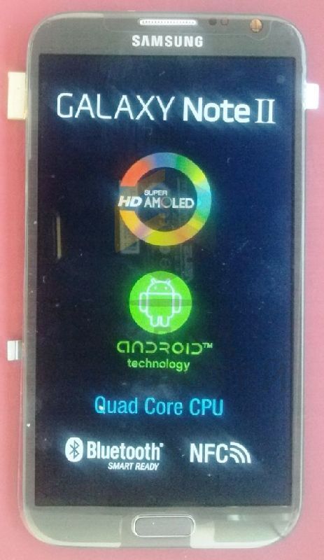 Дисплей (lcd) в сборе с сенсорным стеклом (тачскрином) и передней панелью (Titan Gray) для Samsung GT-N7100 Galaxy NOTE 2