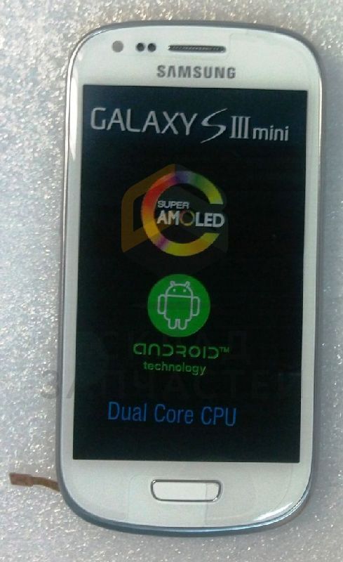 Дисплей (lcd) в сборе с сенсорным стеклом (тачскрином), передней панелью (White) для Samsung GT-I8190 GALAXY S3 mini