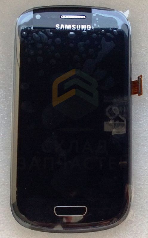 Дисплей (lcd) в сборе с сенсорным стеклом (тачскрином), передней панелью (Black) для Samsung GT-I8190