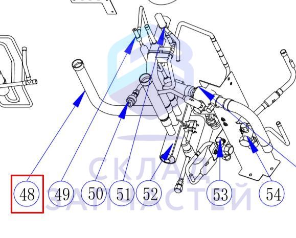 Изображение товара 0530014379 Haier оригинал, 4-ходовой клапан в сборе