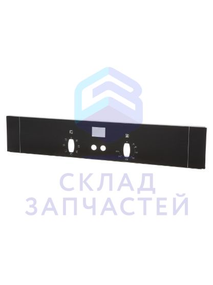 Изображение товара Оригинальная стеклянная панель управления Bosch 11013741 черная с вырезом часов