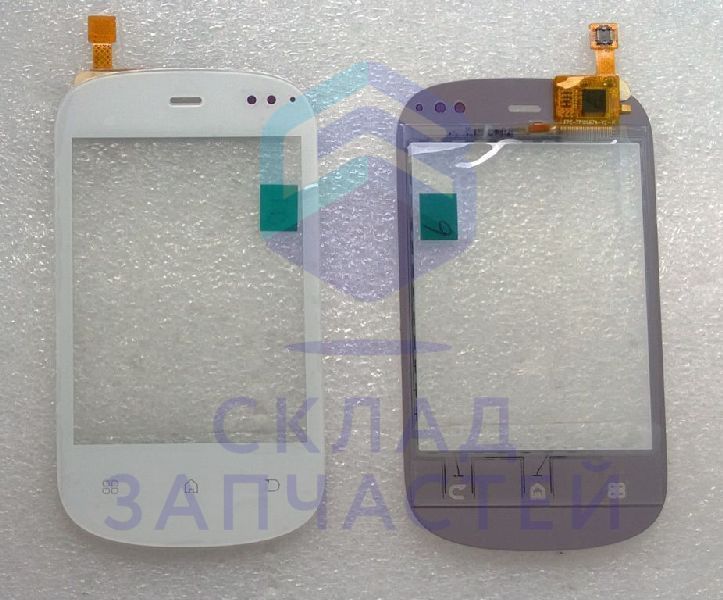 Сенсорное стекло (тачскрин) без скотча (White) для FLY IQ236