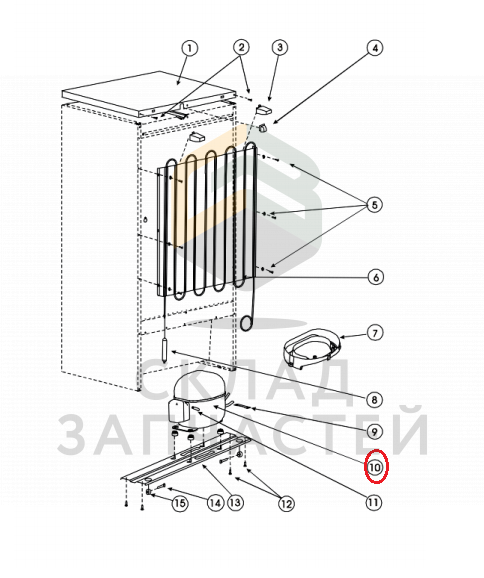 Компрессоор холодильника hmk95aa 220-240/50 167w-1/5 r600 для Indesit BIA 16 NF S