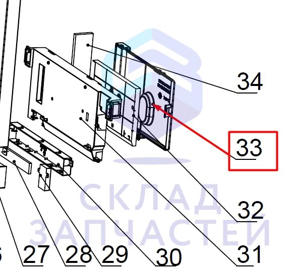 0040208339 Haier оригинал, Задняя крышка панели управления