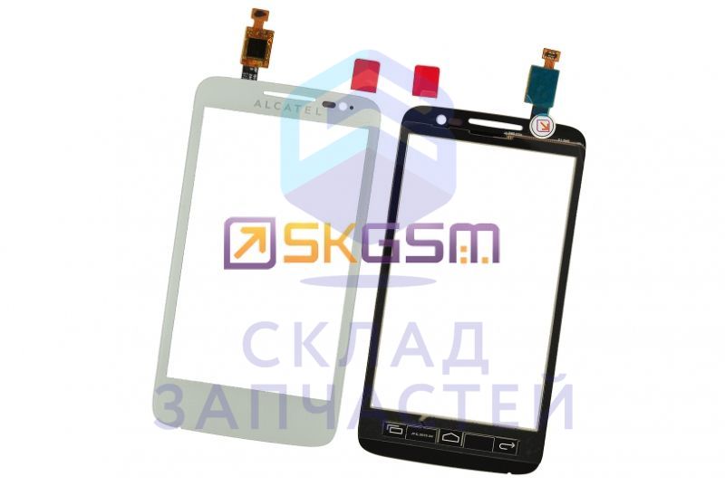 Сенсорная панель (touch/panel) (цвет - White), аналог для Alcatel МТС 972