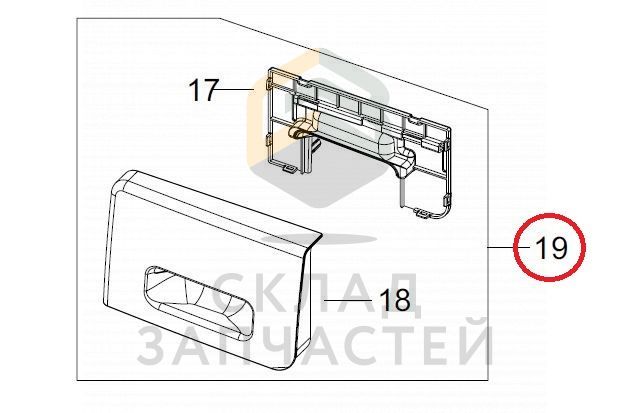 Панель ящика для порошка в сборе для Samsung WF1802XEY