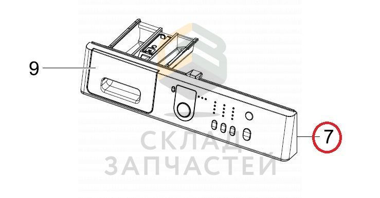 Панель управления в сборе для Samsung WF8590NLM9DYLP