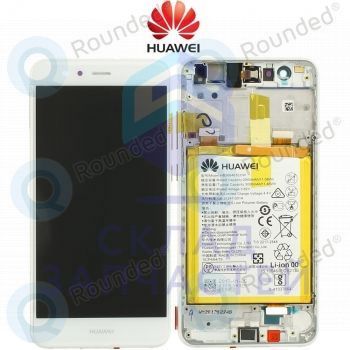 Дисплейный модуль: (дисплей + сенсорное стекло + передняя панель + динамик разговорный + аккумулятор) (White) для Huawei P10 Lite (Warsaw-L21)