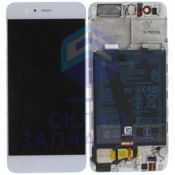 Дисплей в сборе (передняя панель + динамик полифонический + аккумулятор) (Silver) для Huawei P10 (Victoria-L29A)