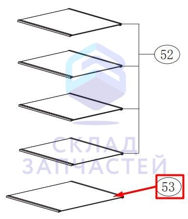 Полка нижняя холодильной камеры для Haier HRF521DM6RU (BH0338EAC00)