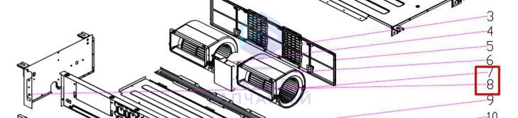Нижняя пластина для Haier AD09SS1ERA(N)(P) (AA9GL2E2900)