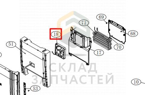 0064000402 Haier оригинал, электрический вентилятор морозильной камеры