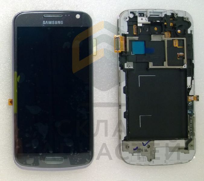 Дисплей (lcd) в сборе с сенсорным стеклом (тачскрином), передней панелью (Grey) для Samsung GT-I9260