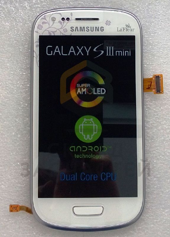 Дисплей (lcd) в сборе с сенсорным стеклом (тачскрином), передней панелью (White), оригинал Samsung GH97-14457A