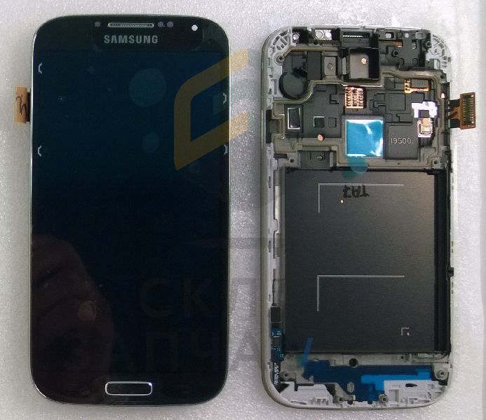 Дисплей (lcd) в сборе с сенсорным стеклом (тачскрином) и передней панелью (Brown) для Samsung GT-I9500
