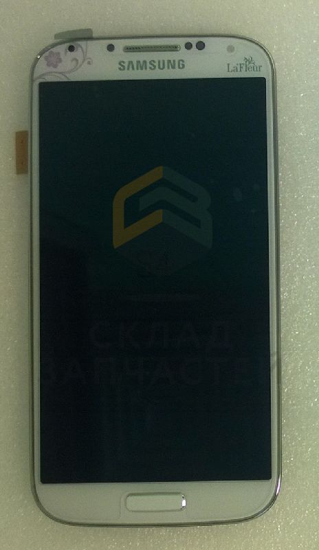 Дисплей (lcd) в сборе с сенсорным стеклом (тачскрином) и передней панелью (White) для Samsung GT-I9500 GALAXY S4 LaFleur 2014