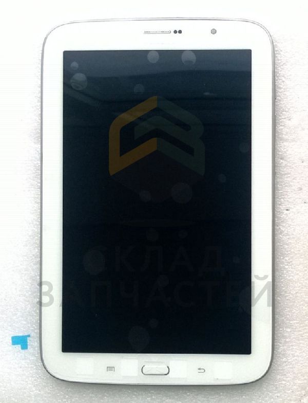 Дисплей (lcd) в сборе с сенсорным стеклом (тачскрином) и передней панелью (White) для Samsung GT-N5100