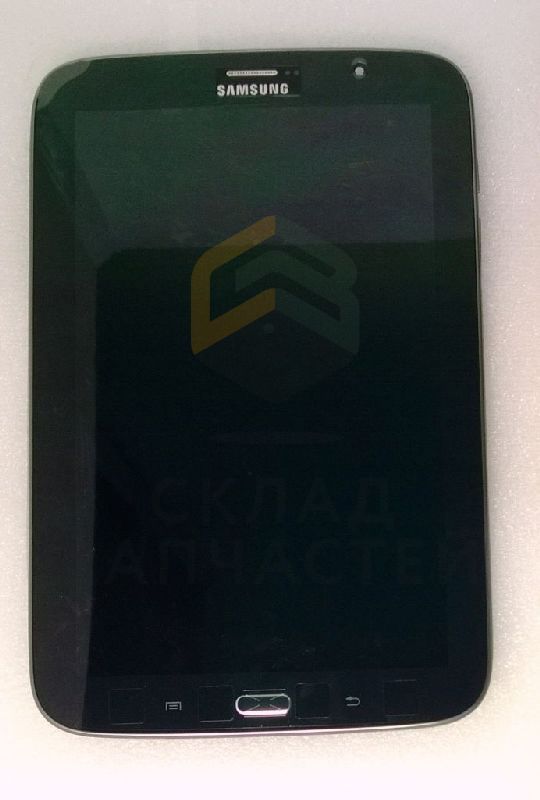 Дисплей (lcd) в сборе с сенсорным стеклом (тачскрином) и передней панелью (Black) для Samsung GT-N5100