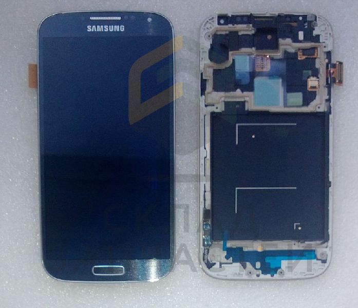 Дисплей (lcd) в сборе с сенсорным стеклом (тачскрином) и передней панелью (Black) для Samsung GT-I9505 Galaxy S4 LTE