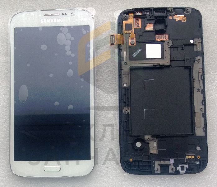 Дисплей (lcd) в сборе с сенсорным стеклом (тачскрином) и передней панелью (White) для Samsung 8