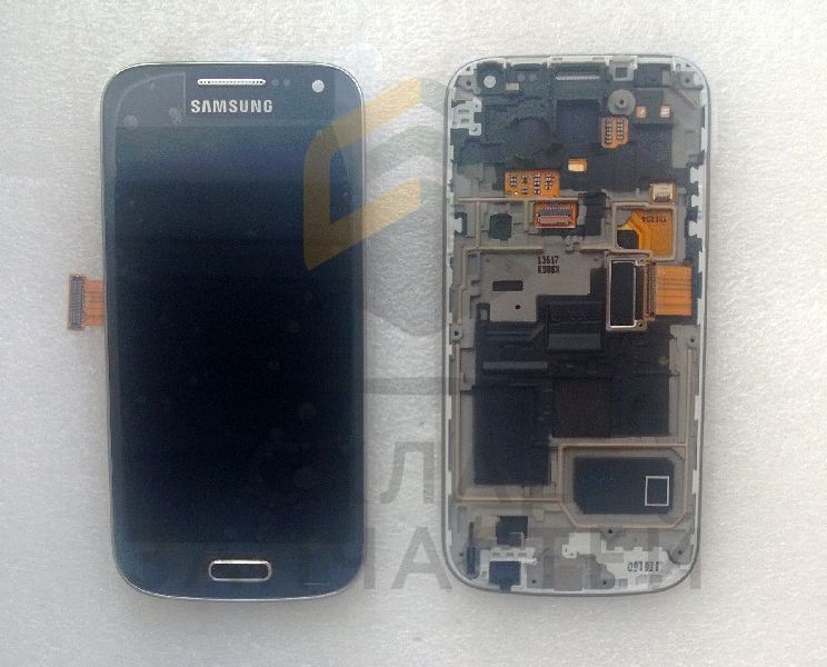 Дисплей (lcd) в сборе с сенсорным стеклом (тачскрином) и передней панелью (Black) для Samsung GT-I9192