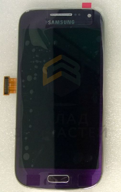 Дисплей (lcd) в сборе с сенсорным стеклом (тачскрином) и передней панелью (Purple) для Samsung GT-I9192