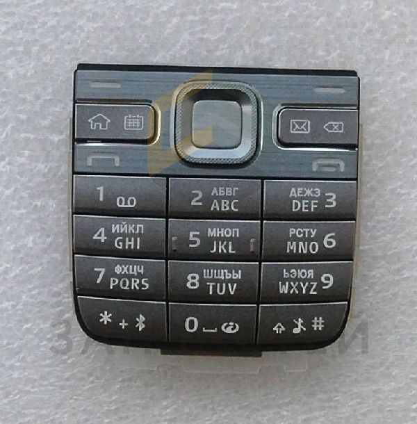 Клавиатура (набора номера) русс./лат. (Metal Al) для Nokia E52