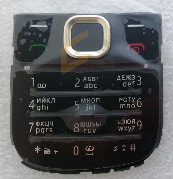 Клавиатура (набора номера) русс./лат. (Black/Gold) для Nokia 2700C