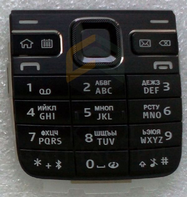 Клавиатура (набора номера) русс./лат. (Black) для Nokia E52