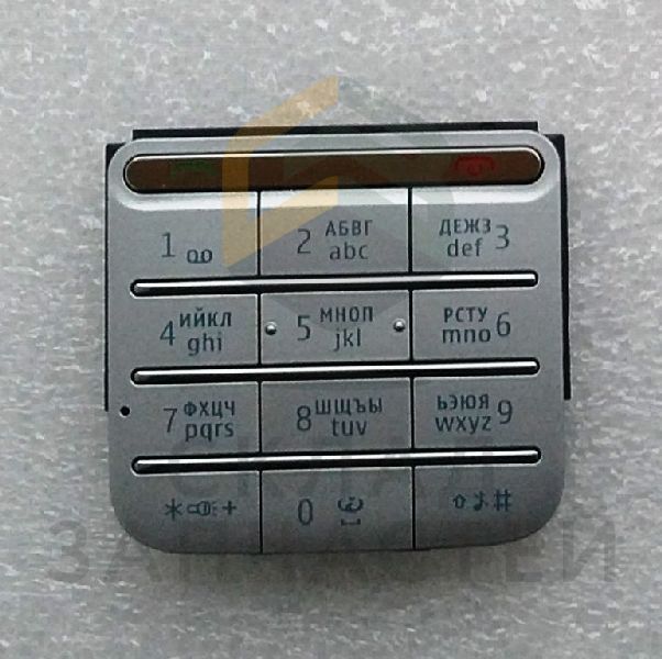 Клавиатура (набора номера) русс./лат. (Silver) для Nokia C3-01
