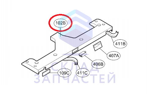 MCK62015801 LG оригинал, корпус основной панели