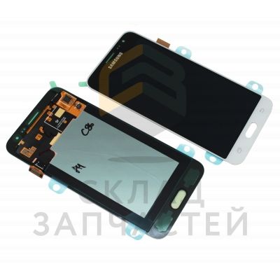 Дисплей в сборе с сенсорным стеклом (тачскрином) (White) для Samsung SM-J320F/DS