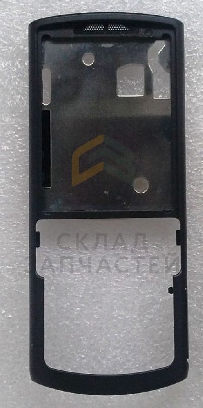 Передняя панель без стекла в сборе с заглушкой разъема (Black) для Samsung GT-C3010
