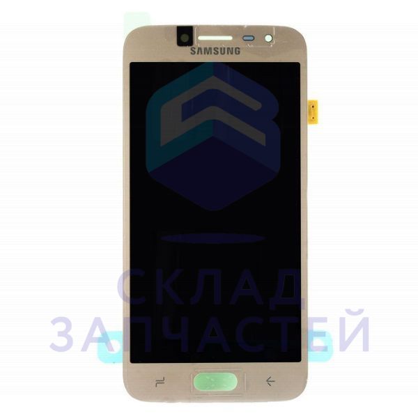 Дисплей в сборе с сенсорным стеклом (тачскрином) (цвет - gold) для Samsung SM-J250F/DS
