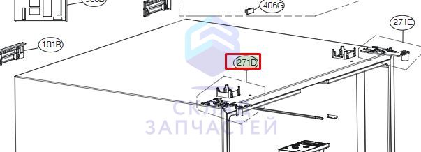 Изображение товара Петля крепления двери верхняя левая LG AEH75156501 оригинал