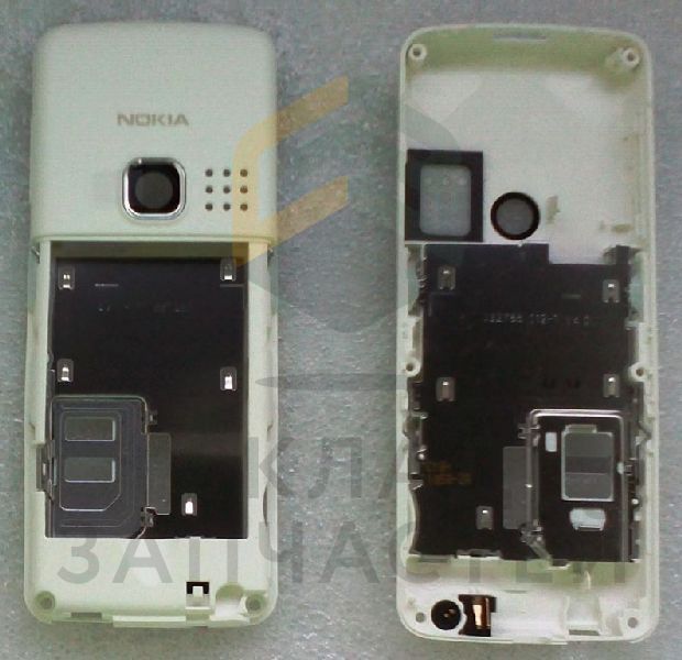 Средняя часть корпуса с микрофоном и разъёмом (White) для Nokia 6300
