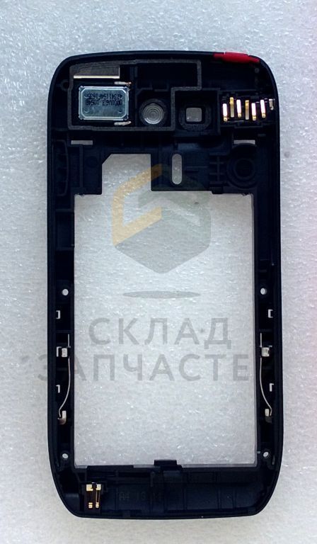 Средняя часть корпуса в сборе с разъёмом и бузером (Black) для Nokia E71