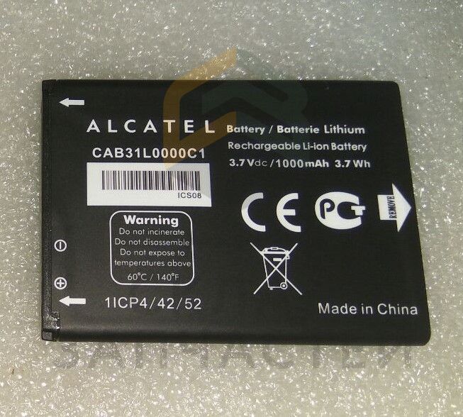 Аккумулятор 1000 mAh, оригинал Alcatel CAB1000011C1